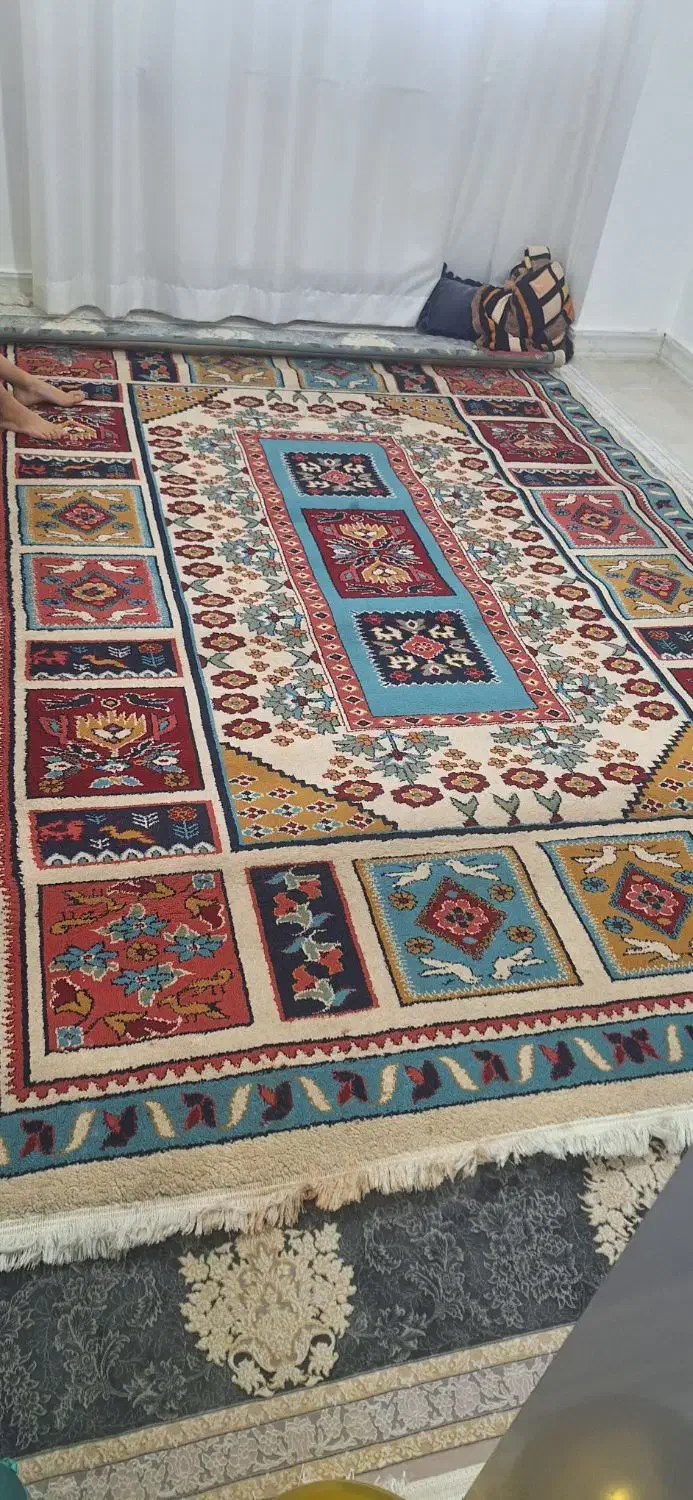 گلیم فرش (گبه)۶ متری درحد نو|گلیم، جاجیم، گبه|کرمانشاه, |دیوار