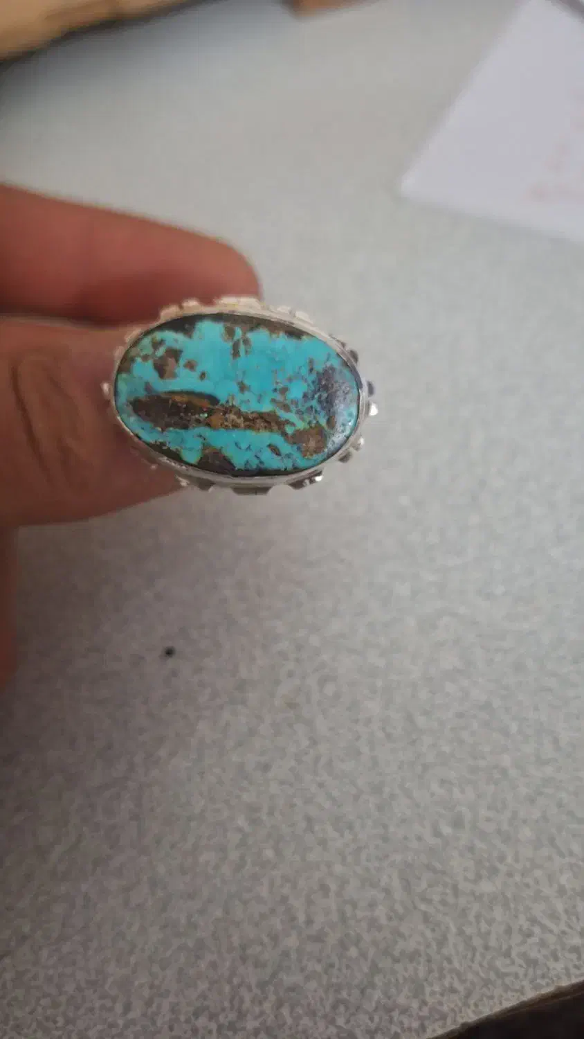 انگشتر نقره فیروزه|جواهرات|بابل, |دیوار