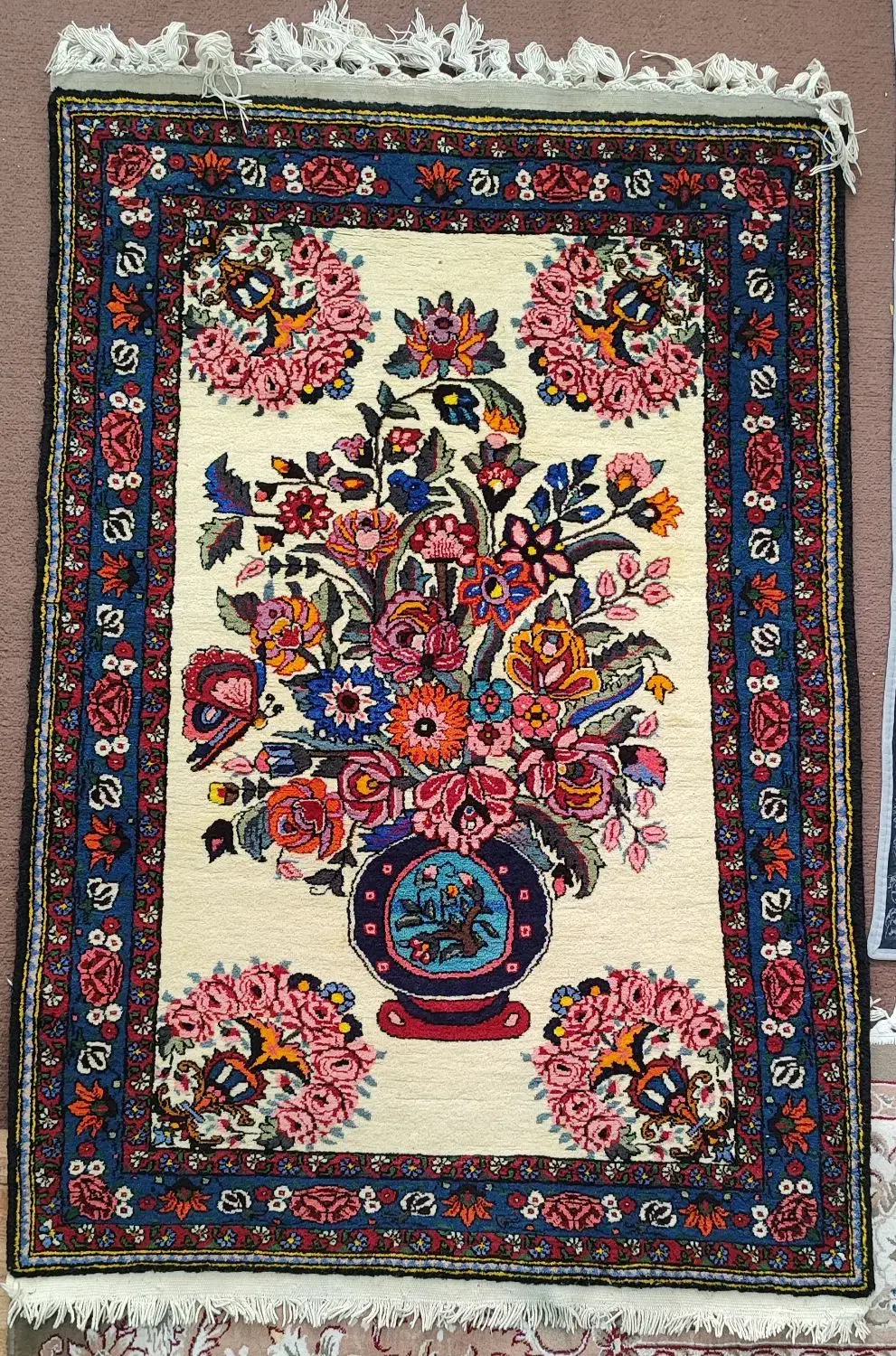 قالیچه دست بافت|فرش|ایذه, |دیوار