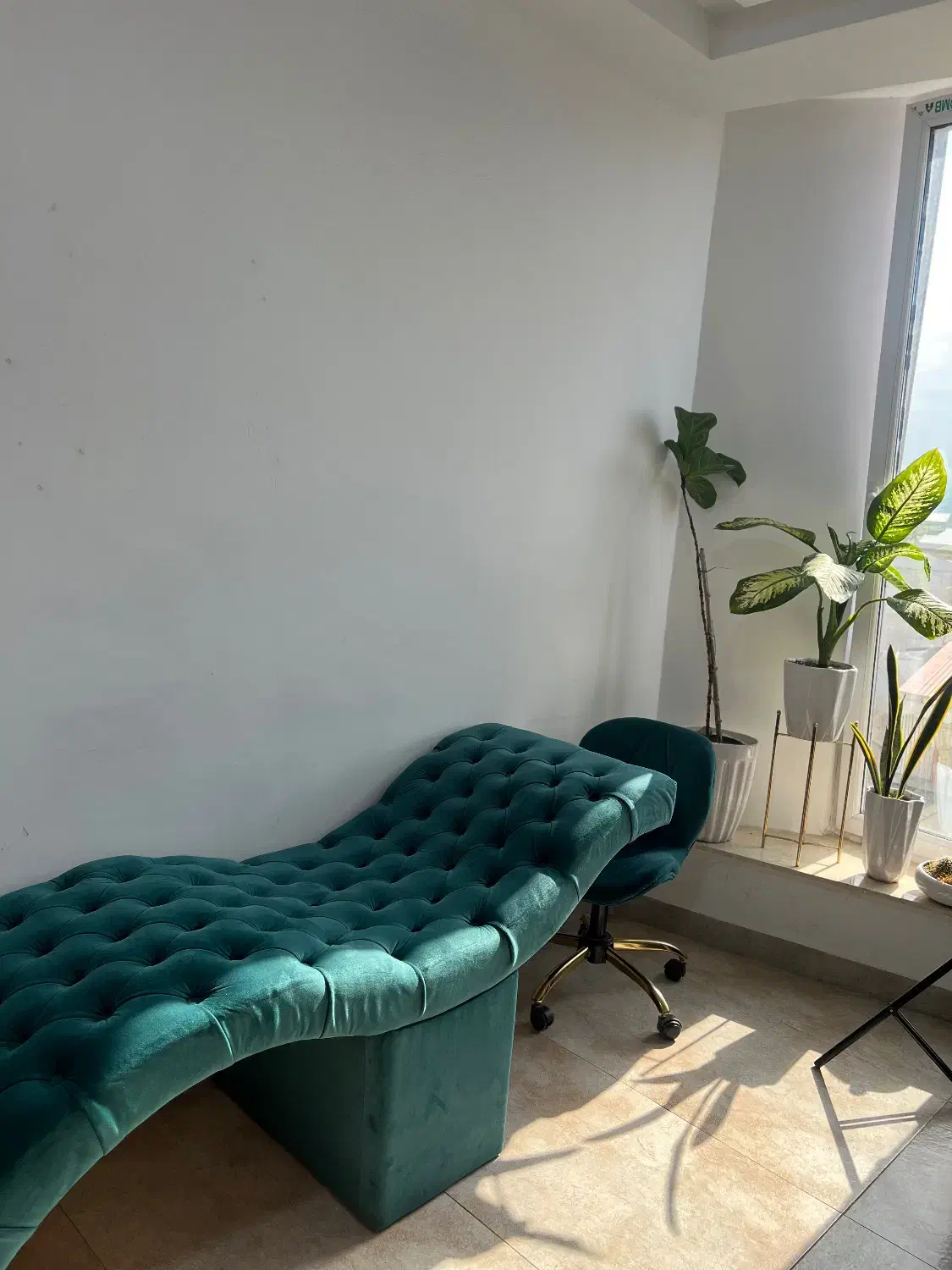 تخت مژه و میکرو با صندی زین اسبی|آرایشگاه و سالنهای زیبایی|صومعهسرا, |دیوار