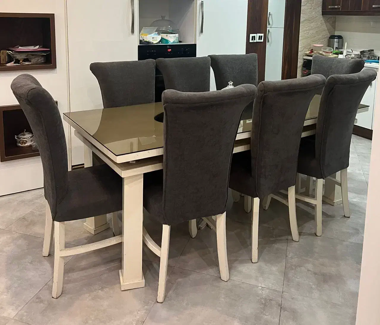 فروش میز و صندلی نهار خوری ۸نفره|میز و صندلی غذاخوری|رشت, نامجو|دیوار
