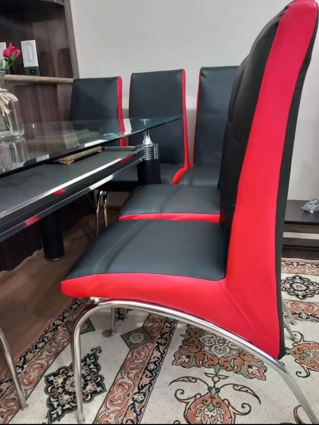 میزنهارخوری۶نفره شیشه ترک با۶عددصندلی|میز و صندلی غذاخوری|شهرکرد, |دیوار