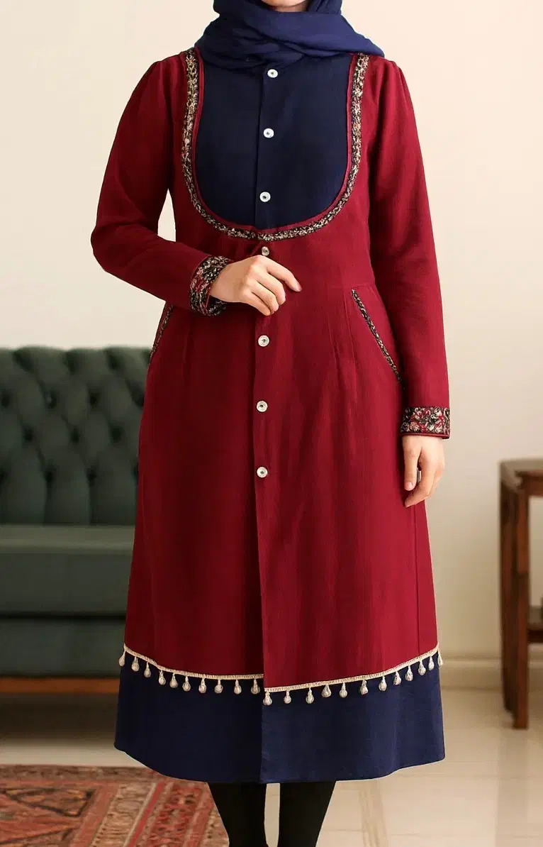 مانتو پاییزه دخترانه سنتی هنری|لباس|رشت, فلسطین|دیوار