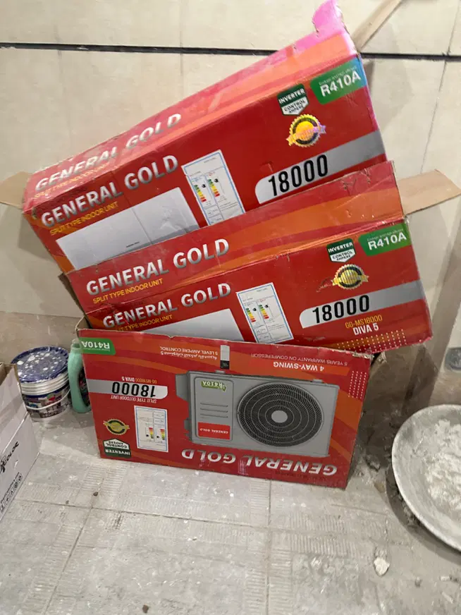 ۴ عدد کارتن کولر گازی جنرال گلد|کولر گازی و فنکوئل|تهران, آهنگران (سراسیاب دولاب)|دیوار