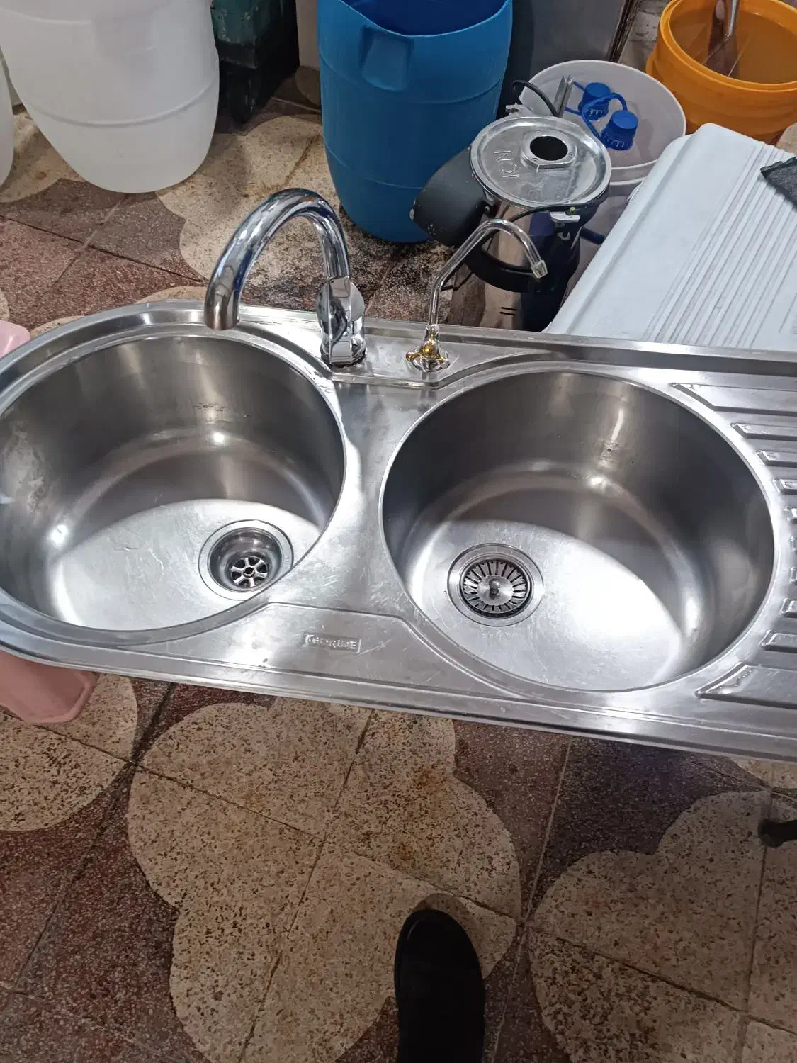 سینک ظرفشویی دوقلو|مصالح و تجهیزات ساختمان|شیراز, شیخ علی چوپان|دیوار