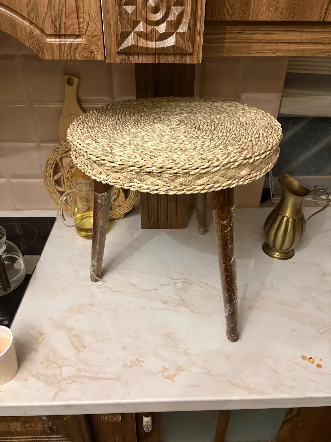 پایه حصیری با پایه چوبی|صنایع دستی و سایر لوازم تزئینی|گرگان, |دیوار