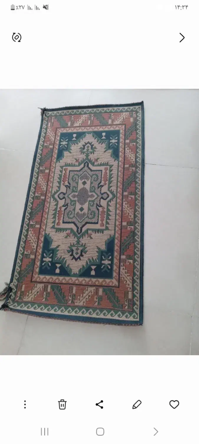 جاجیم|گلیم، جاجیم، گبه|اصفهان, شاهزید|دیوار