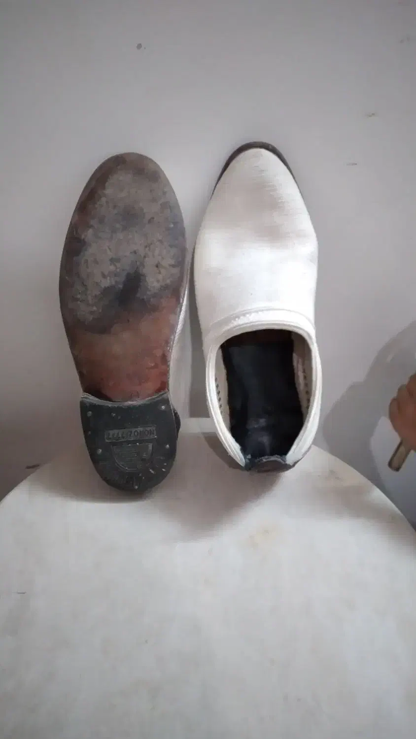 گیوه دست بافت قدیمی|کیف، کفش، کمربند|قهدریجان, |دیوار