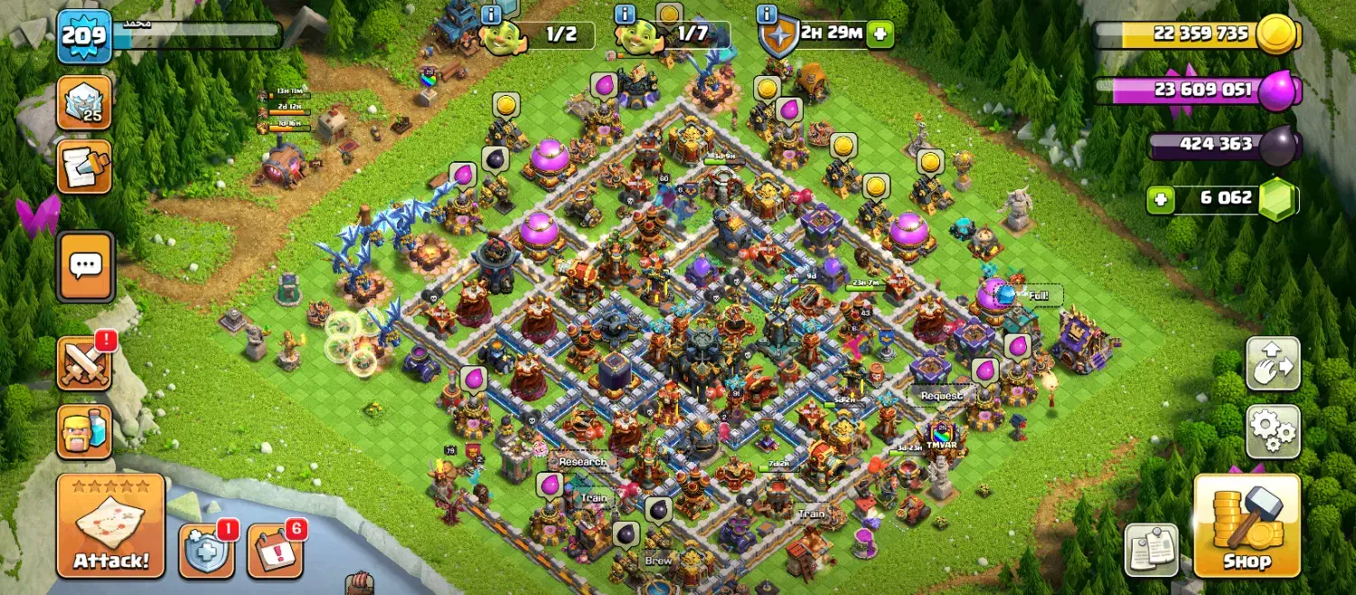 کلش آف کلنز تان ۱۷|کنسول، بازی ویدئویی و آنلاین|حبیب آباد, |دیوار