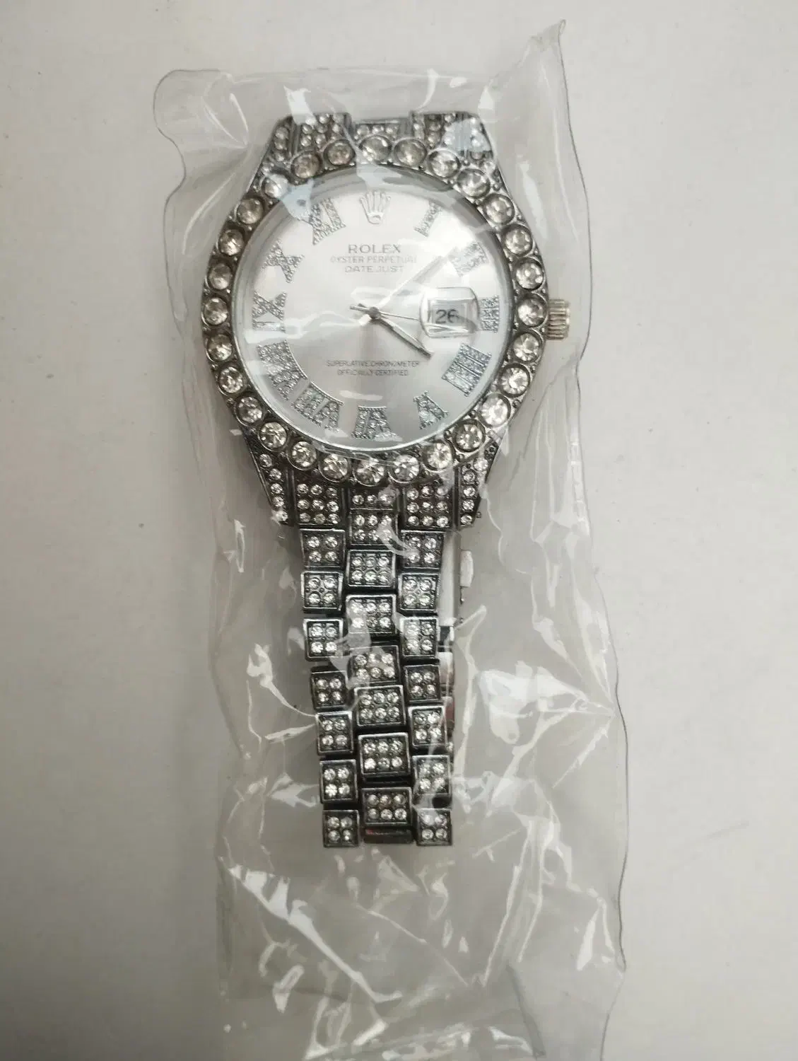 ساعت فول نگین صفحه طوسی|ساعت|نسیمشهر, |دیوار