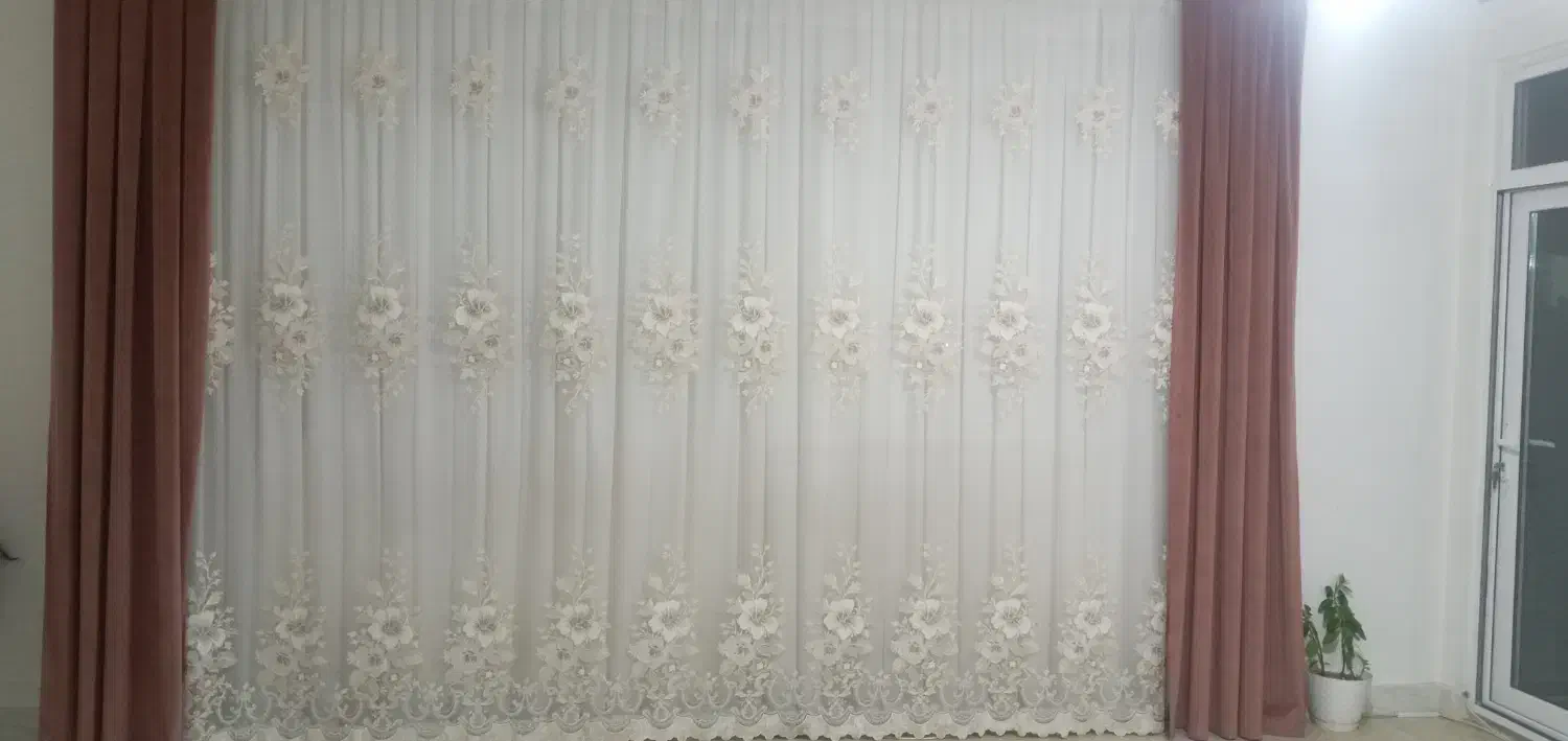 فروش،پرده پزیرایی همراه باشال درحد نو|پرده، رانر، رومیزی|بوئین زهرا, |دیوار