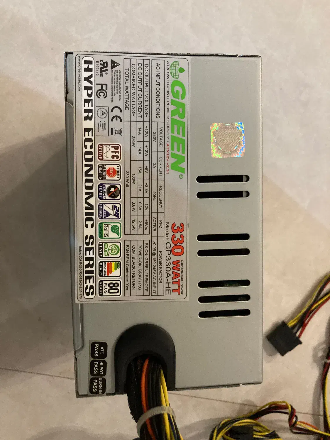 پاور GREEN مدل GP330A-HE سالم و آماده استفاده|قطعات و لوازم جانبی رایانه|چابکسر, |دیوار