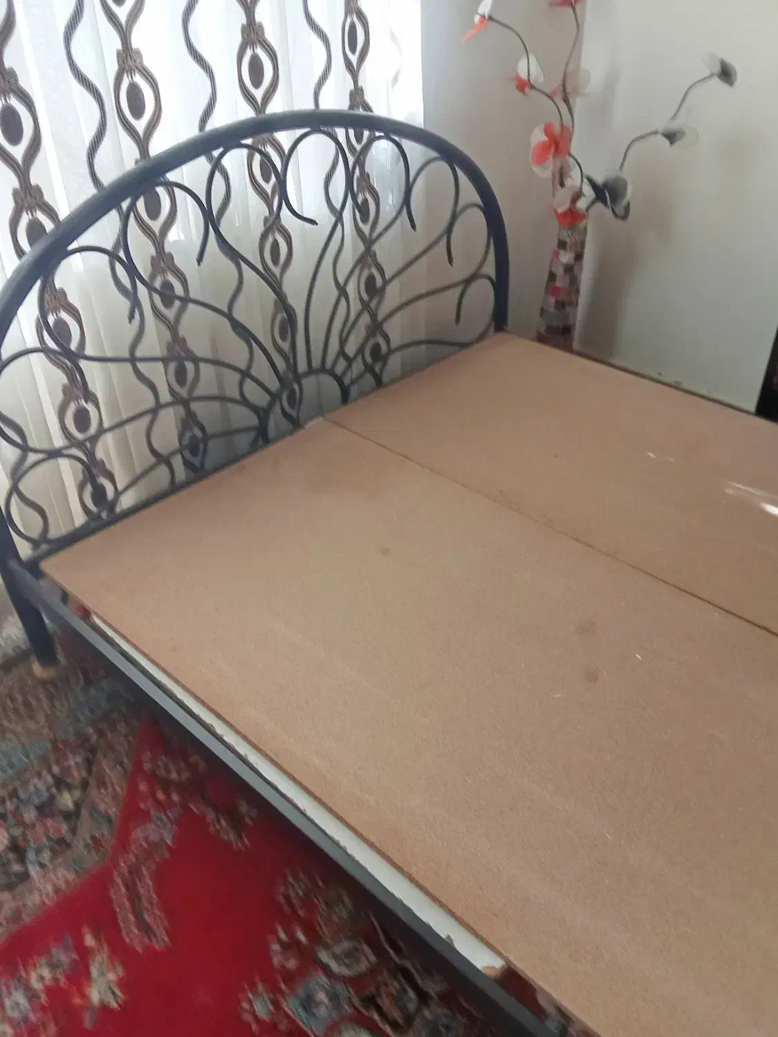 تخت خواب فلزی دونفره|تخت و سرویس خواب|محمدیه-قزوین, |دیوار