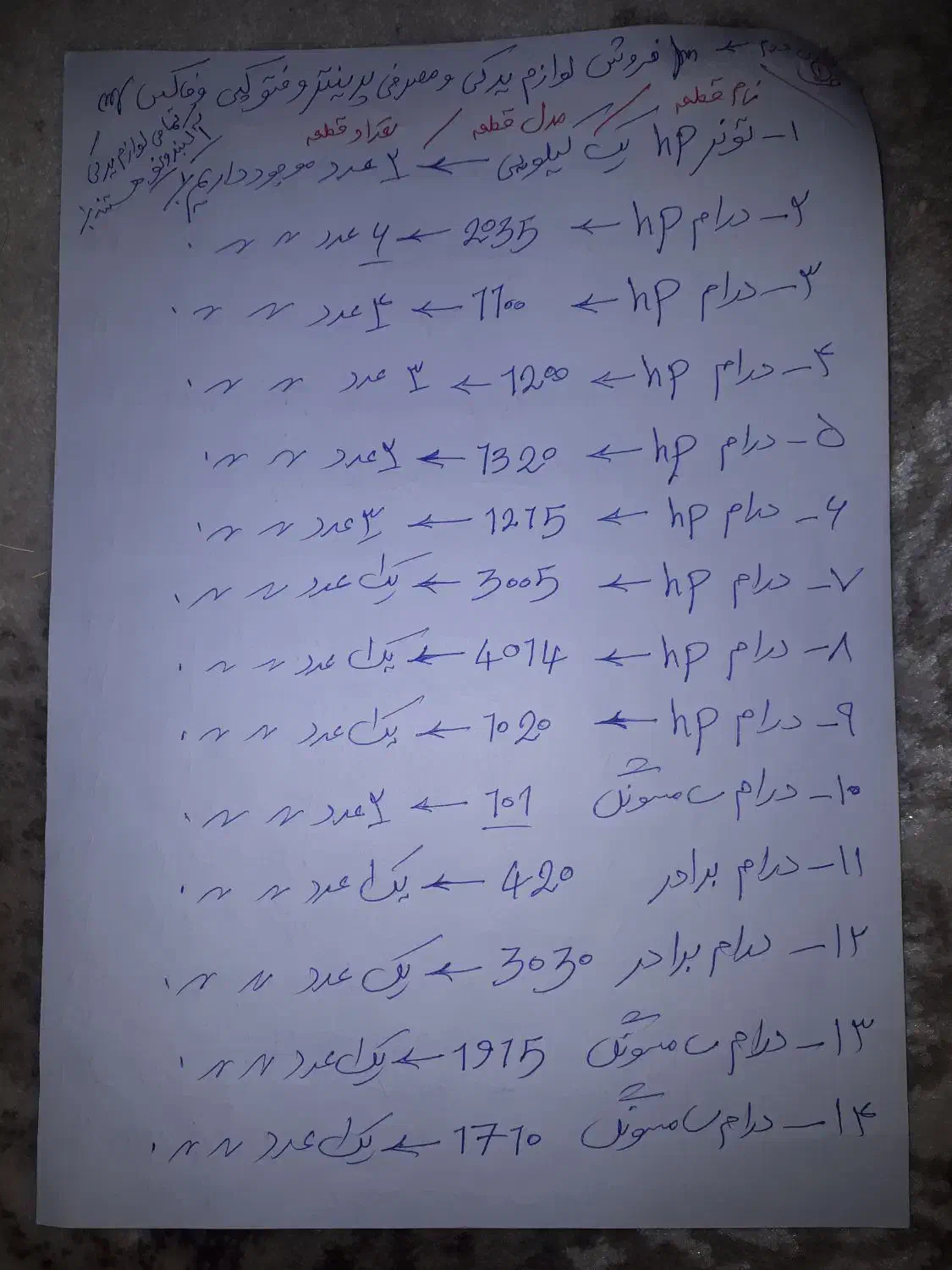 قطعات یدکی پرینتر - فتوکپی - فاکس|پرینتر، اسکنر، کپی، فکس|مراغه, |دیوار