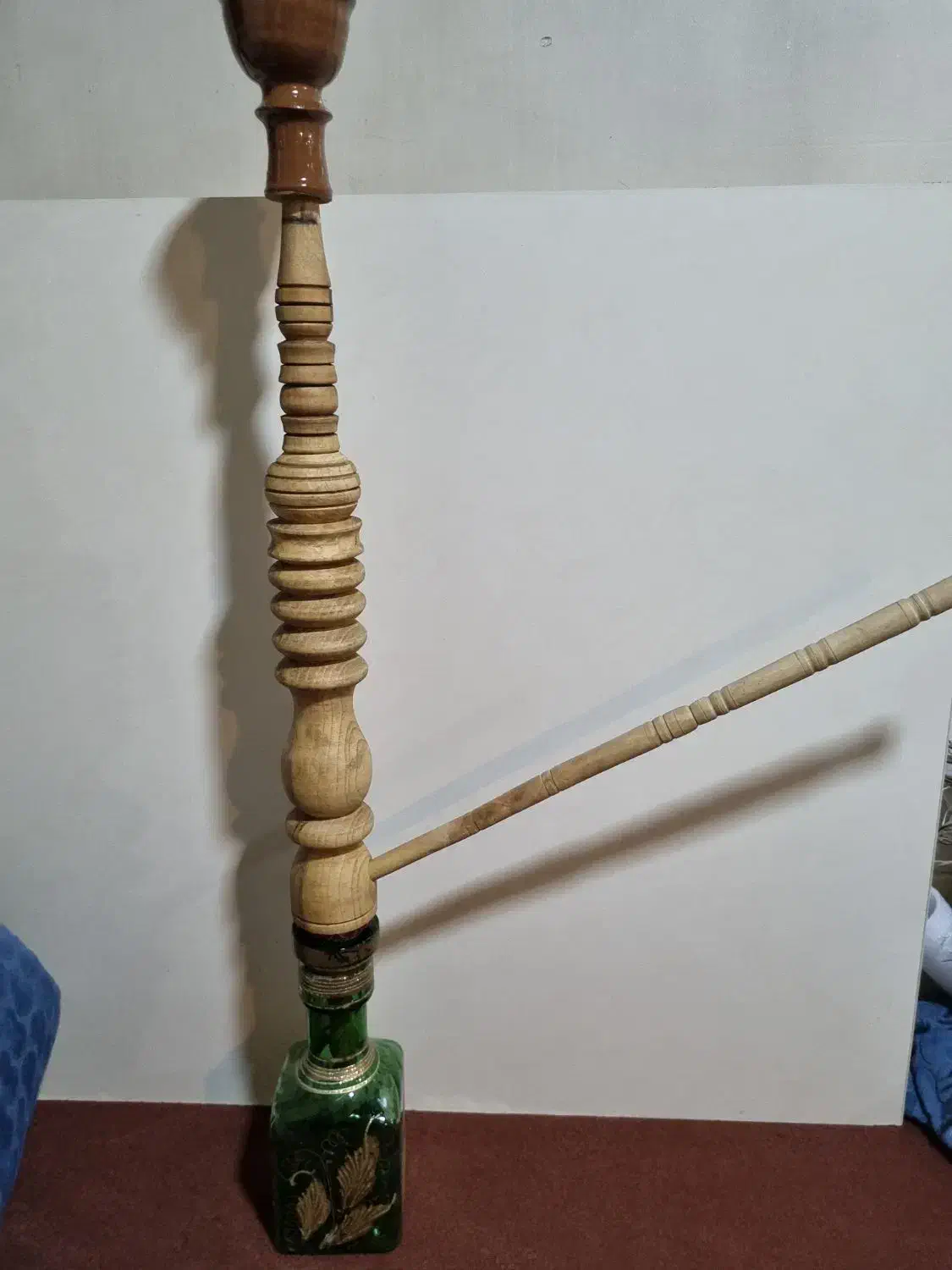 قلیان تنه سفالی و چوبی|کلکسیون و سرگرمی|تهران, نیلوفر|دیوار