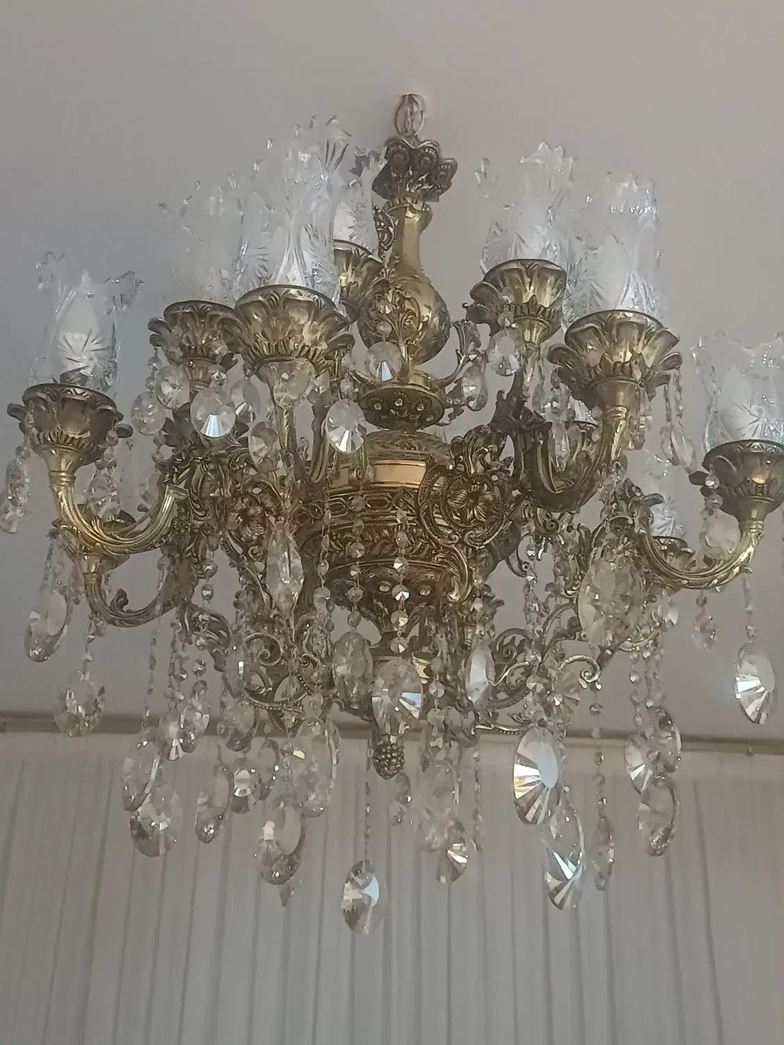 لوستر تمام برنج|لوستر و چراغ آویز|پرند, فاز ۳|دیوار