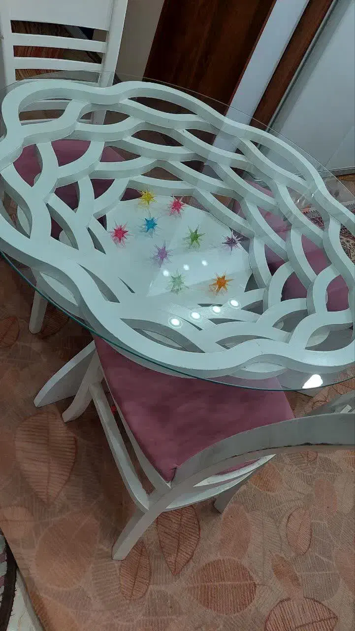 میز ناهارخوری ۴ نفره|میز و صندلی غذاخوری|فلاورجان, |دیوار