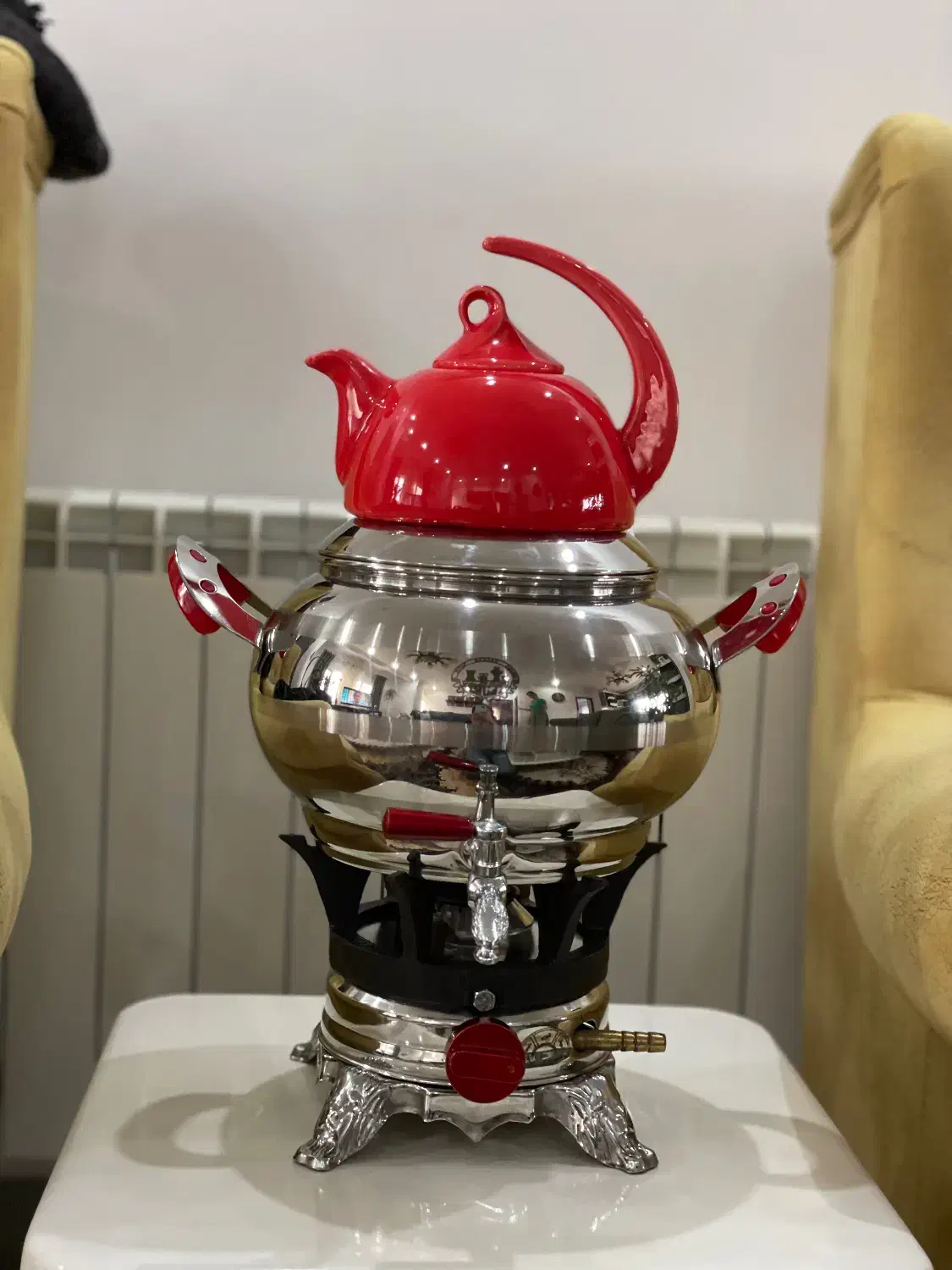 سماور گازی با قوری|سماور، چای‌ساز، قهوه‌ساز|چاف و چمخاله, |دیوار