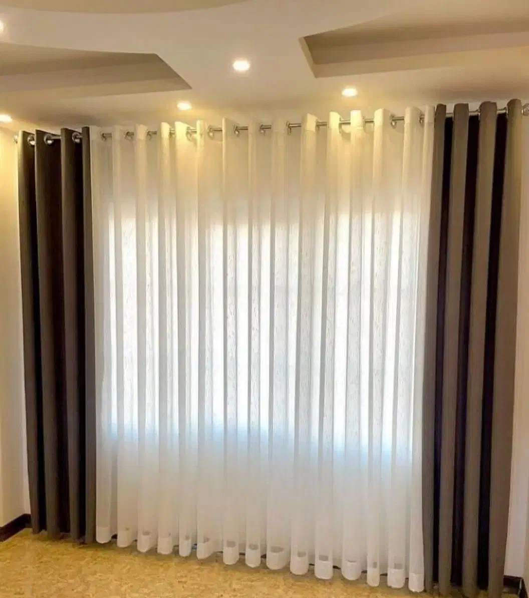 پرده حریر شاین ساده اسکاچی کرپ مستاجری|پرده، رانر، رومیزی|مشهد, رده|دیوار