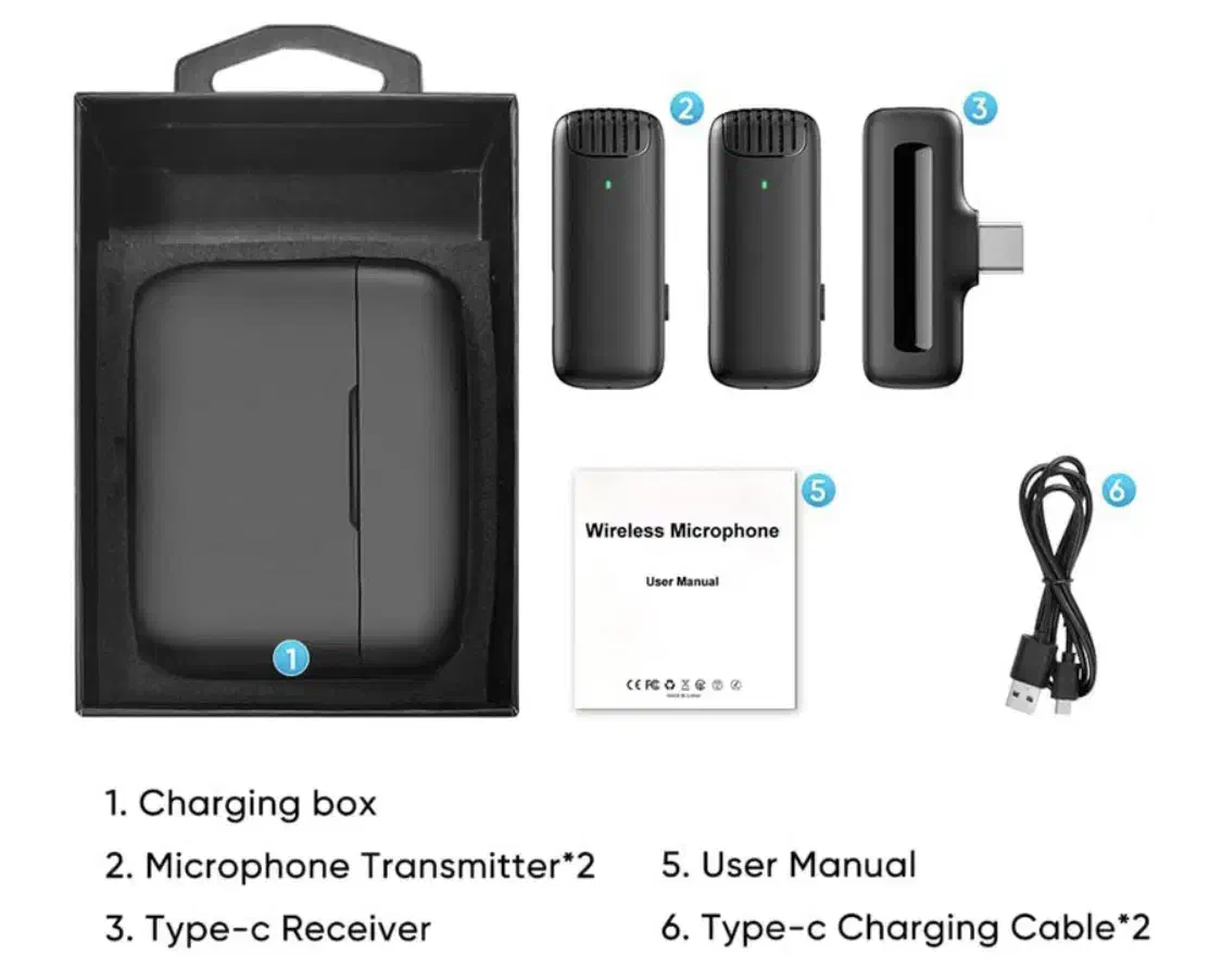 میکروفن یقه ای دوتایی J13 (سازگاری اندروید و اپل)|لوازم جانبی موبایل و تبلت|بابلسر, |دیوار