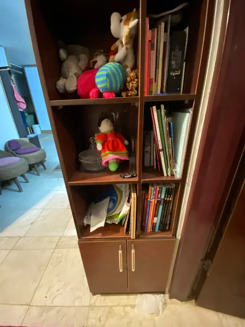 کتابخانه Mdf تمیز و سالم|کتابخانه، شلف، قفسههای دیواری|گلپایگان, |دیوار