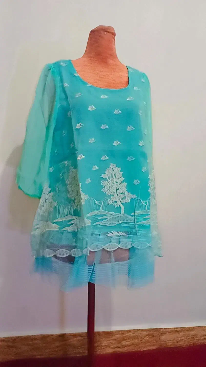 شومیز حریر و گلدوزی|لباس|دزفول, |دیوار