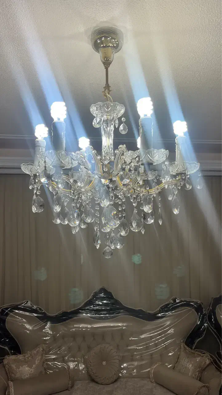 ۲ عدد لوستر ۶ شاخه بسیار تمیز و سالم|لوستر و چراغ آویز|تبریز, |دیوار