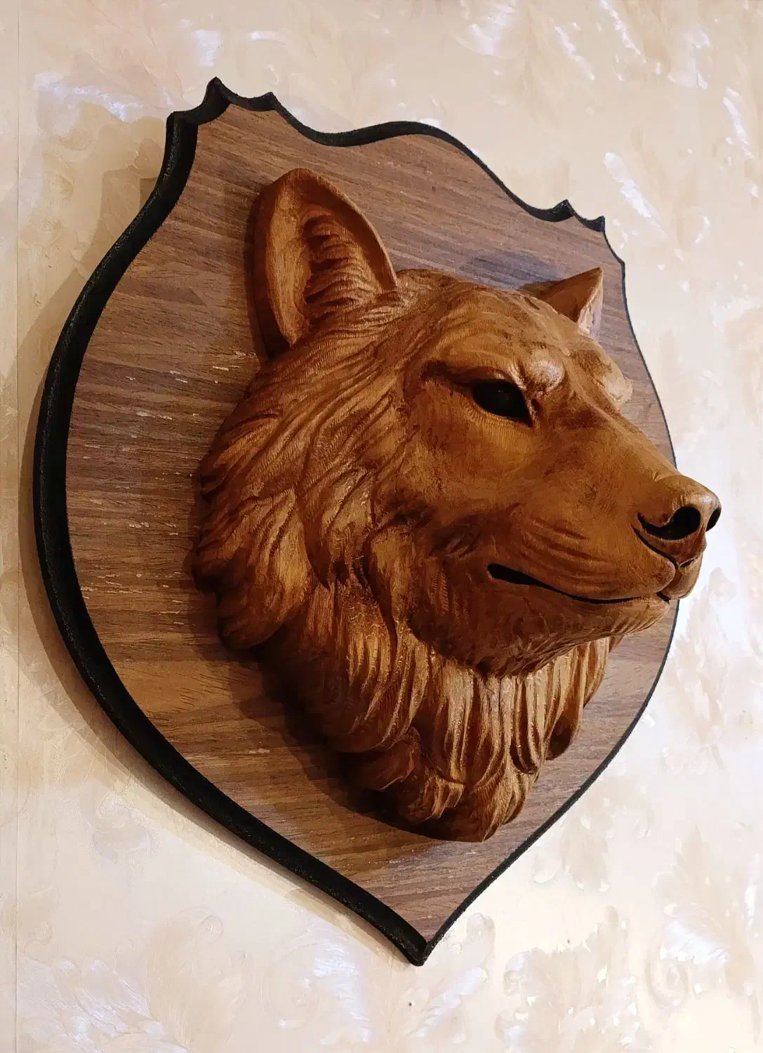 سردیس گرگ چوبی|مجسمه، تندیس، ماکت|مشهد, آزادشهر|دیوار