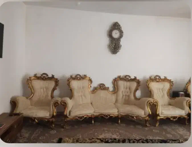 مبل هفت نفره نو|مبلمان خانگی و میز عسلی|شاهنجرین, |دیوار