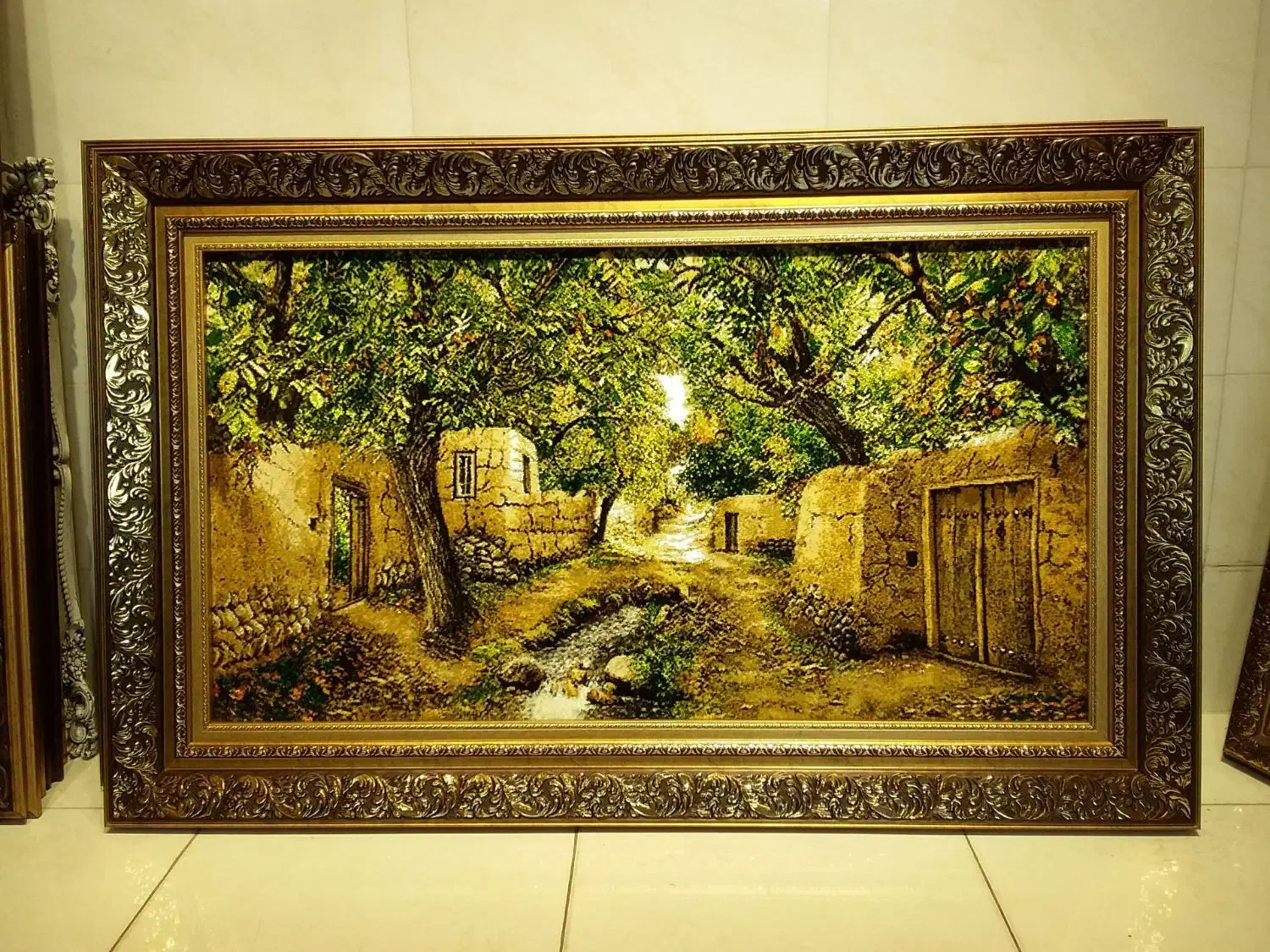 کوچه باغ بهاری بزرگ پرابریشم طرح جدید|تابلو فرش|تهران, علم و صنعت|دیوار