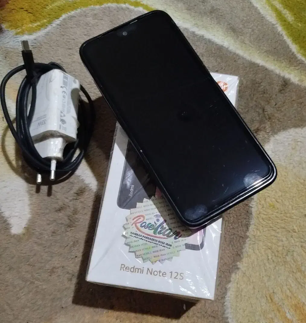 گوشی مشکی نوت ۱۲S حافظه ۲۵۶رام۸|موبایل|زاهدان, |دیوار