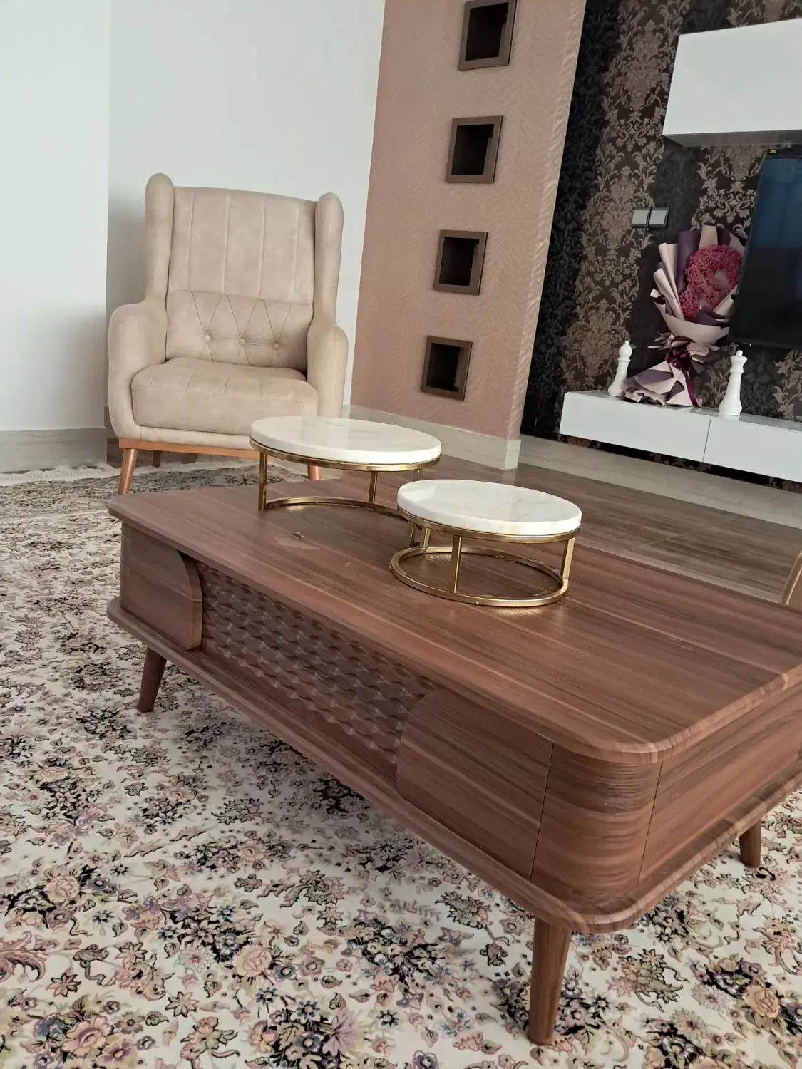 میز جلو مبلی و عسلی|مبلمان خانگی و میز عسلی|برازجان, |دیوار