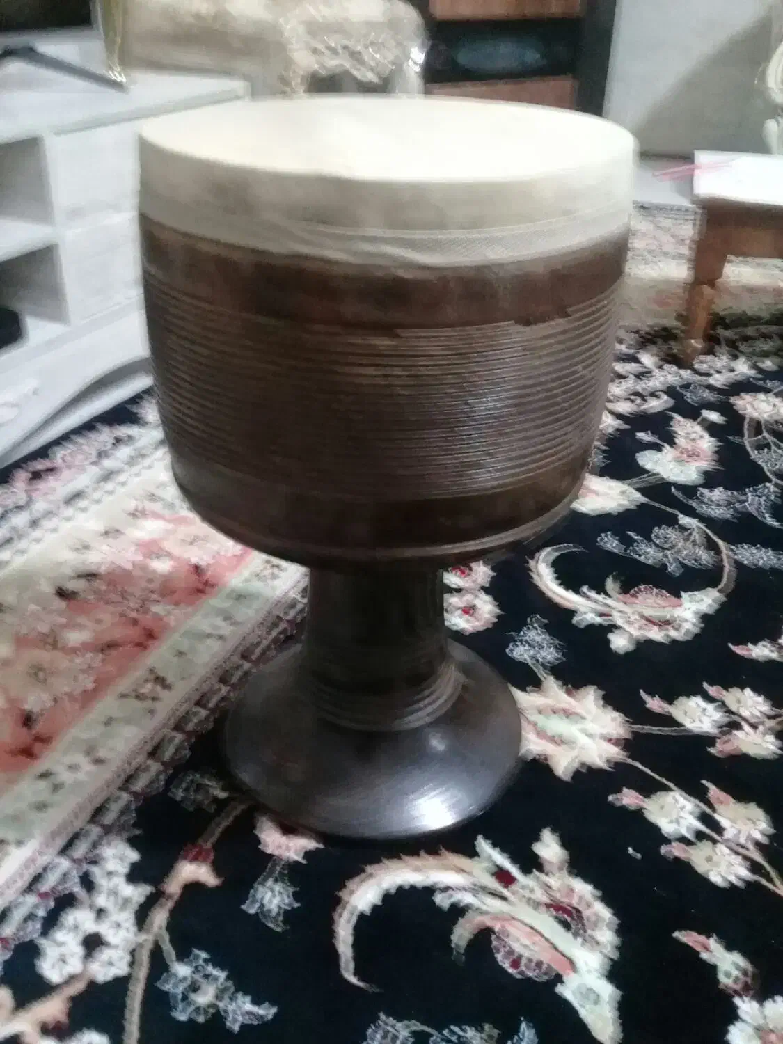 تمبک(تنبک)یه تیکه چوبی باقطر۲۸سانت|سازهای سنتی|محمدشهر, محمدشهر|دیوار