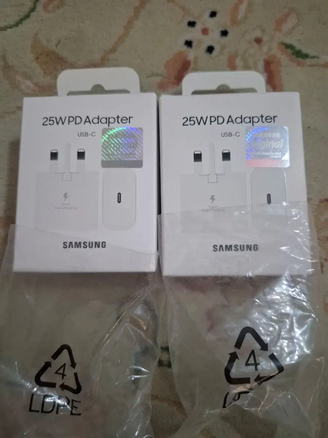 دو شارژر ۲۵ وات سامسونگ اورجینال|لوازم جانبی موبایل و تبلت|تهران, شهرک شهید باقری|دیوار