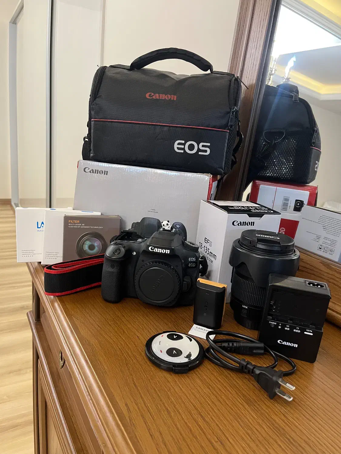 دوربین عکاسی Canon Eos 80d /18-135 نو|دوربین عکاسی و فیلم‌برداری|تهران, کیانشهر|دیوار