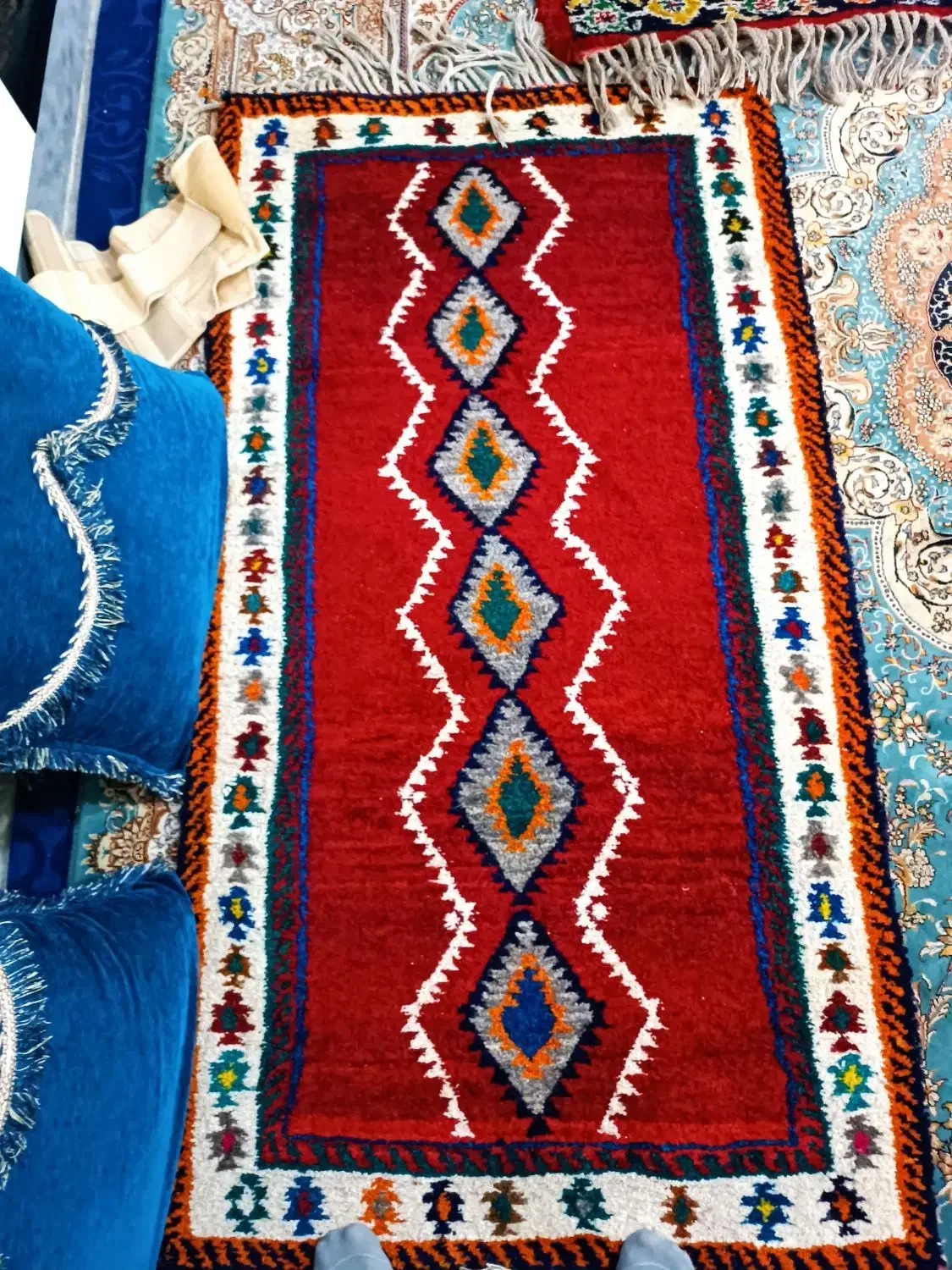 دو فرش دستباف وزیبا|فرش|نورآباد ممسنی, |دیوار