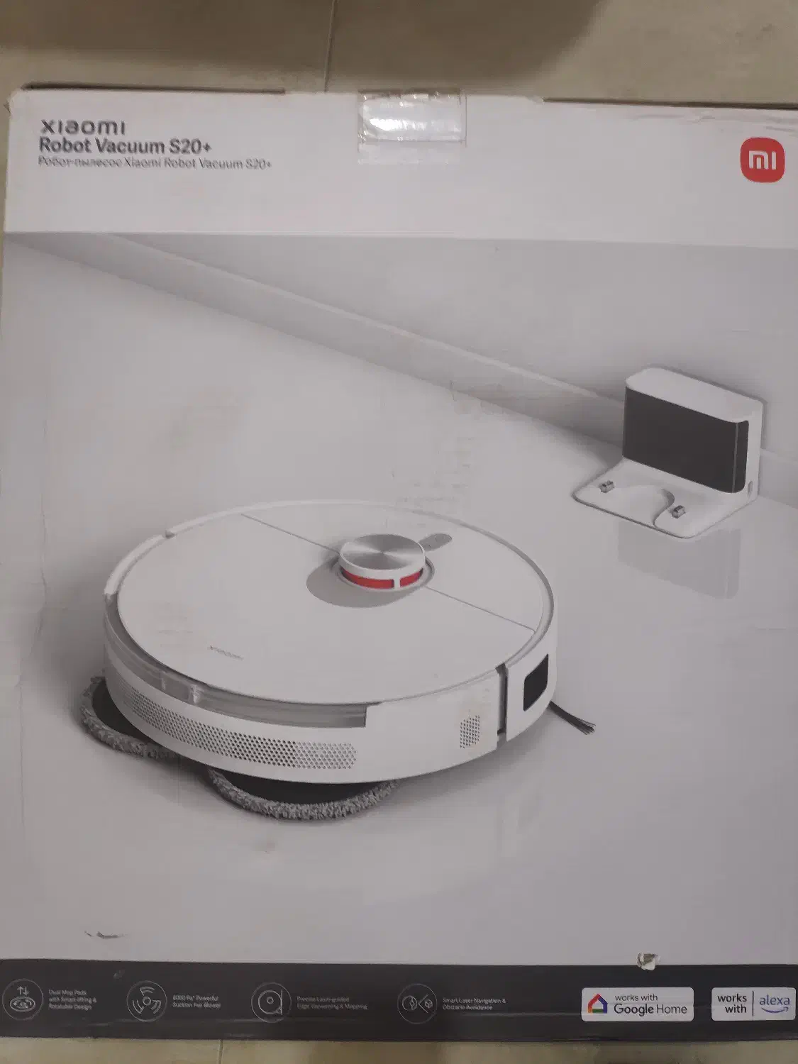 جارو رباتیک شیائومیS20plus (رنگ سفید)|جاروبرقی، جارو شارژی، بخارشو|رشت, منظریه|دیوار