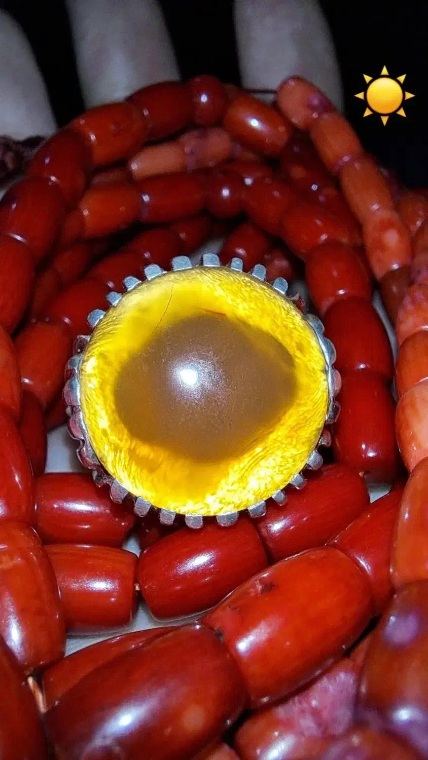 انگشتر عقیق یمانی زجاجی|کلکسیون اشیاء عتیقه|حمیدیه, |دیوار