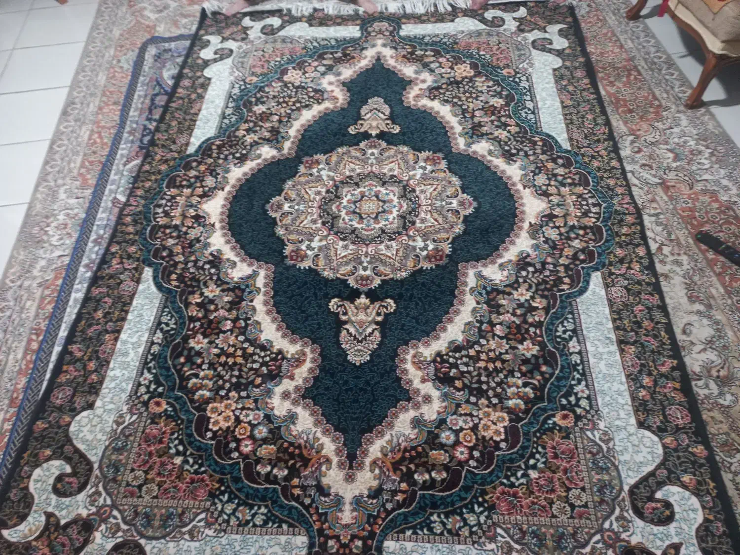 فرش کاشان مدل چشگیر|فرش|کرمانشاه, |دیوار