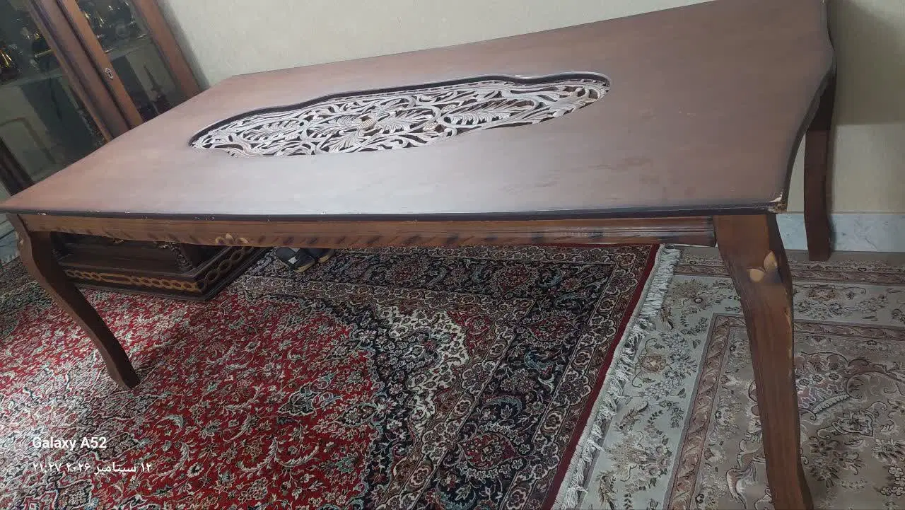 میز نهار خوری چوبی|میز و صندلی غذاخوری|اصفهان, شهرک میلاد|دیوار