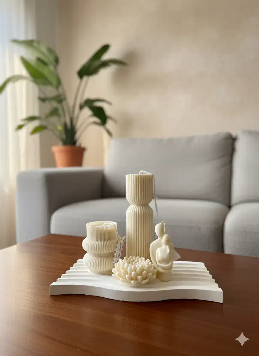 ست شمع دکوری مینیمال|صنایع دستی و سایر لوازم تزئینی|کلاله, |دیوار