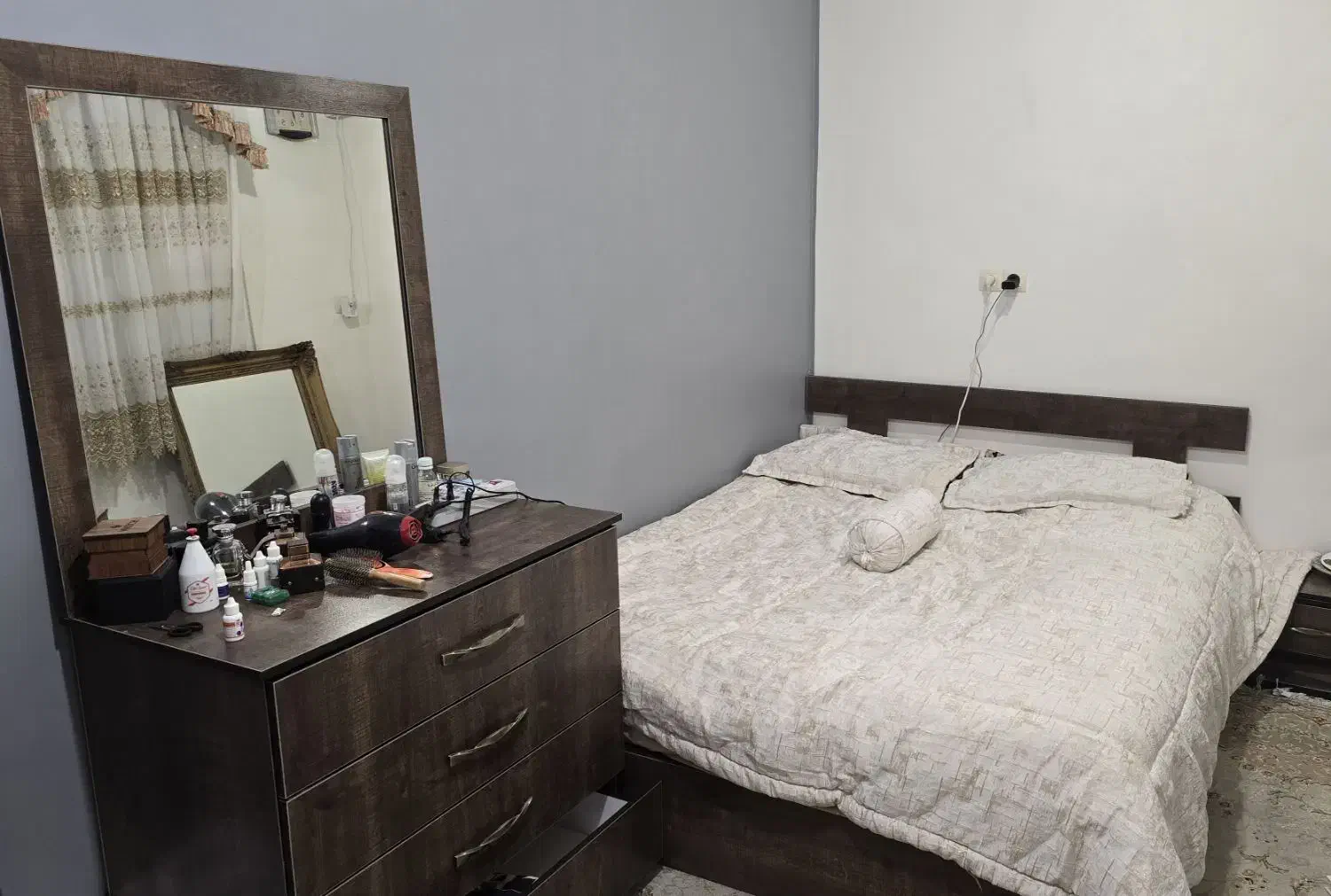 سرویس خواب کاملا نو با بهترین کیفیت|تخت و سرویس خواب|امیدیه, |دیوار