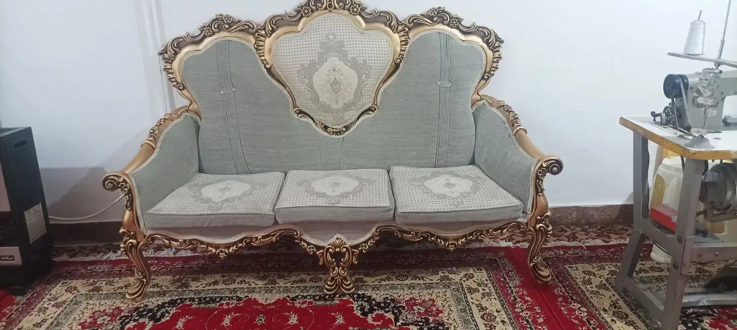 مبل سلطنتی ۹ نفره|مبلمان خانگی و میز عسلی|بوکان, |دیوار