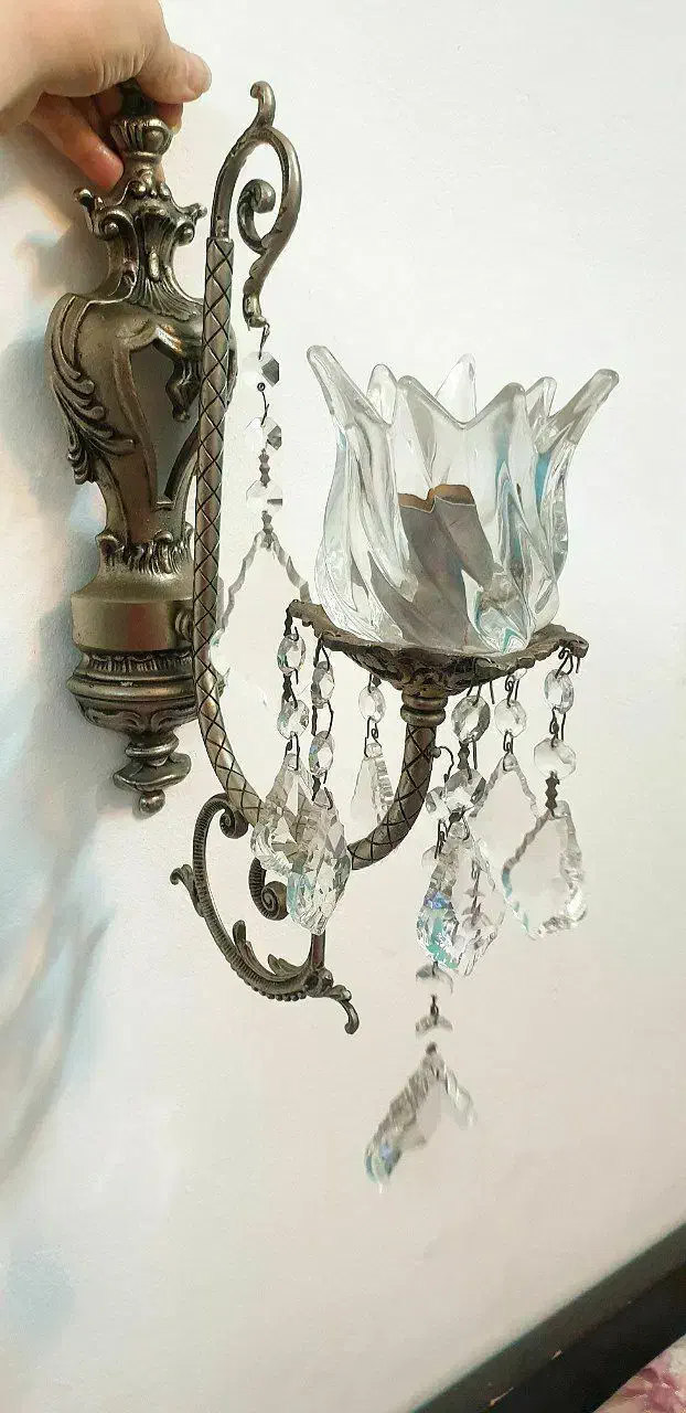 لوستر برنز سنگین + دیوارکوب زیبا|لوستر و چراغ آویز|تهران, سلسبیل شمالی|دیوار