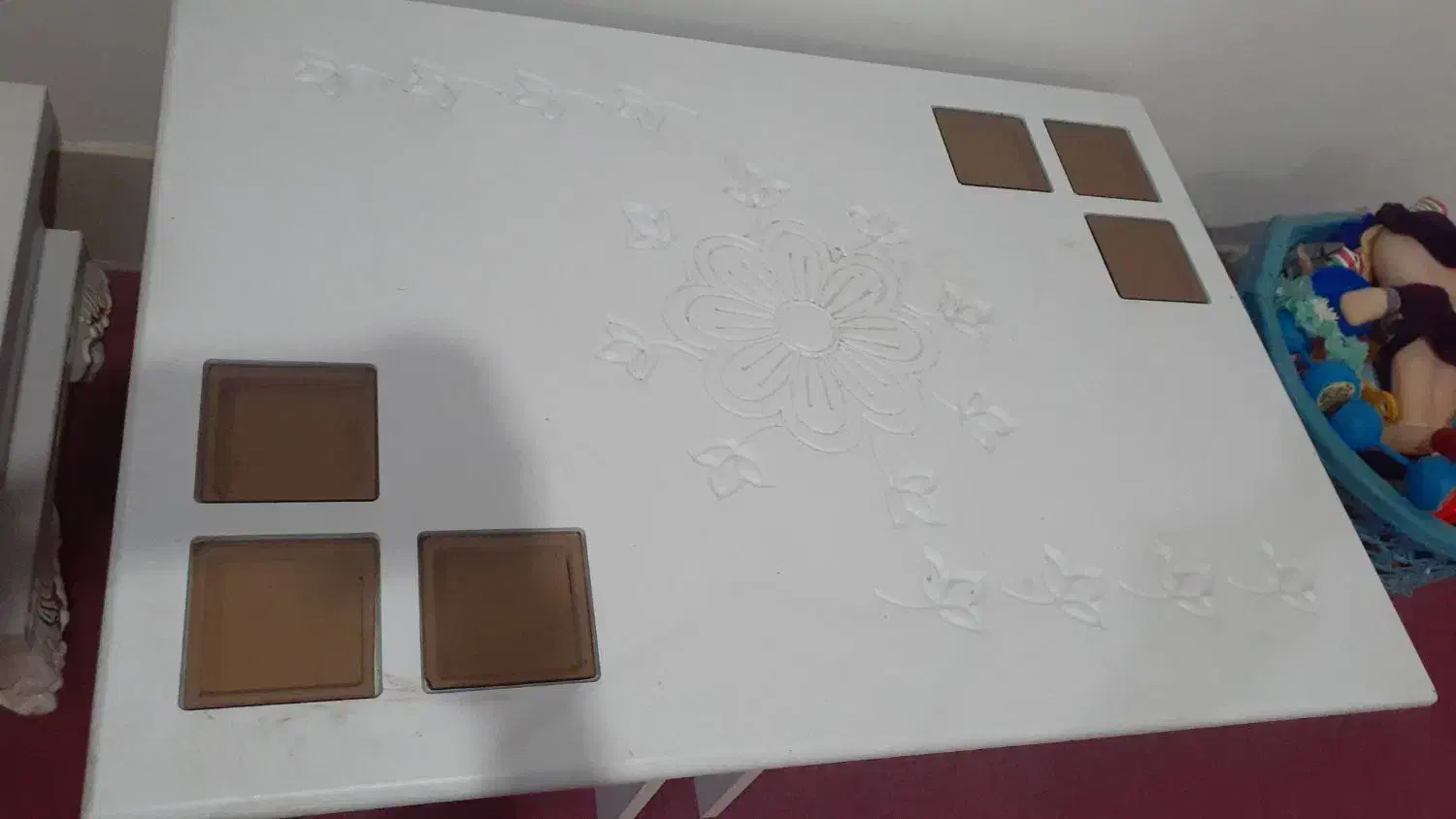 میز با گل میز|مبلمان خانگی و میز عسلی|بهبهان, |دیوار