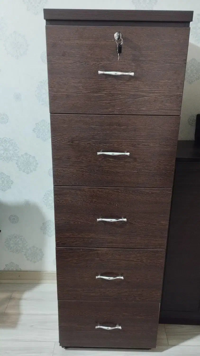 فایل ۵ کشو کاملا سالم|کتابخانه، شلف، قفسههای دیواری|مشکیندشت, |دیوار