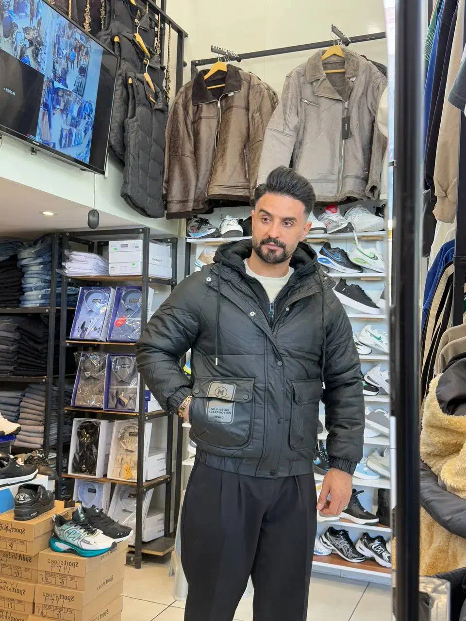 کاپشن چرم خارجی وارداتی (بهنام پلیس)|لباس|تبریز, |دیوار