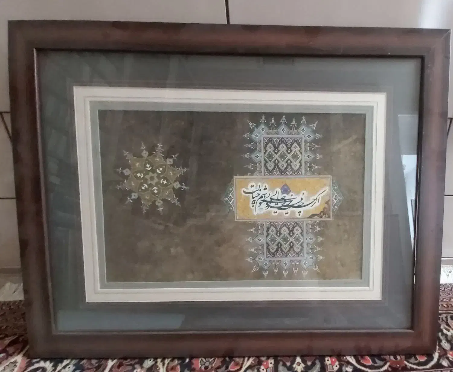 تابلو خط و تذهیب نفیس|تابلو، نقاشی، عکس|همدان, |دیوار
