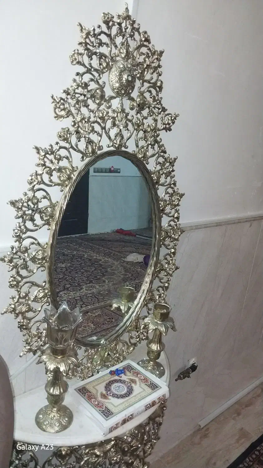 آیینه شمعدان|آینه|قم, شاه ابراهیم|دیوار