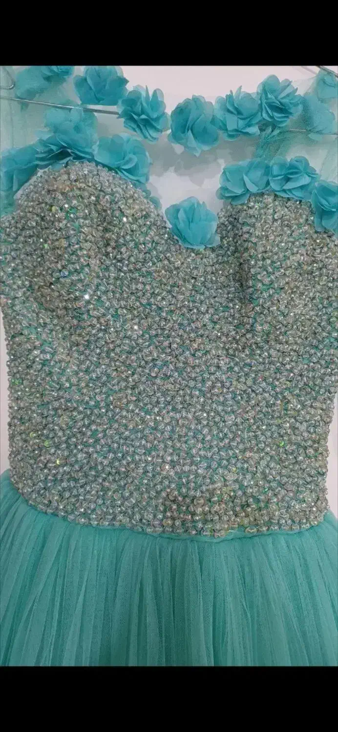 لباس سبز آبی مناسب جشن و عروسی|لباس|کازرون, |دیوار